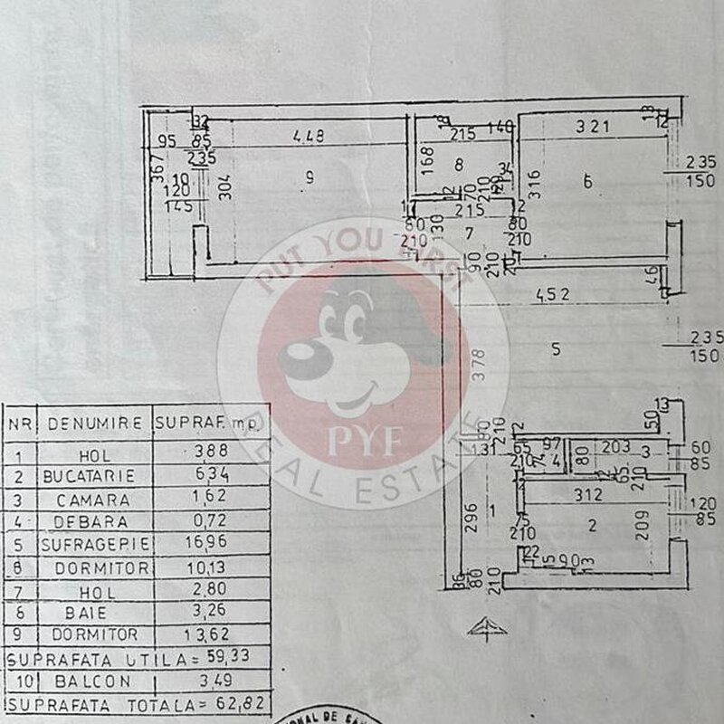Stefan cel Mare | Apartament 3 camere | semidecomandat | 63mp | B11351